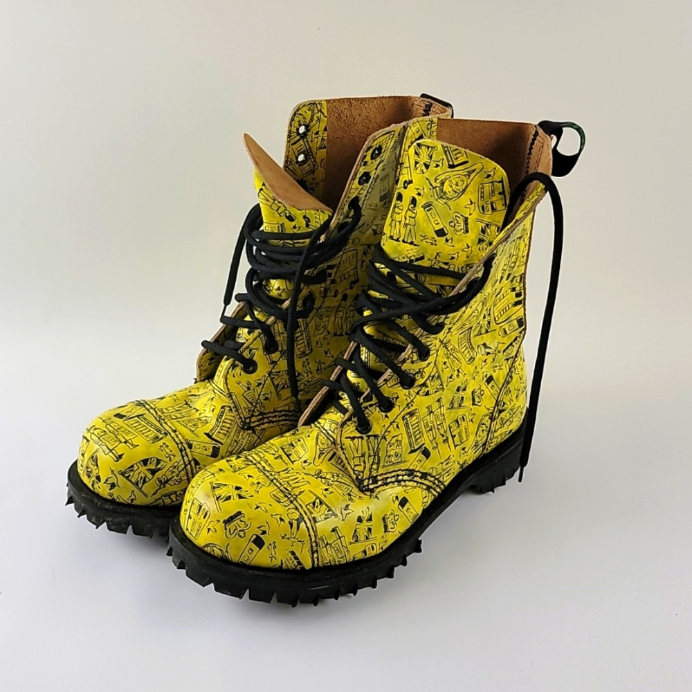 RARE collaboration Dr Martens Getta Grip Yellow London Transport Print